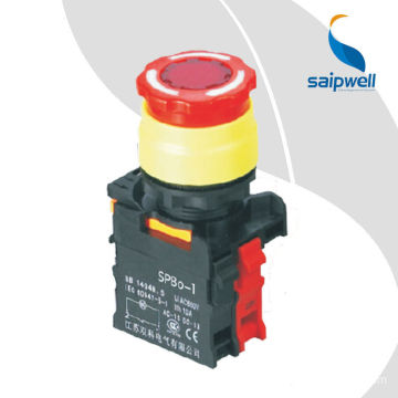 Saip/Saipwell Dirección en el sentido de las agujas del reloj Restablecer el interruptor del botón de emergencia de emergencia